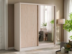 Kledingkast Gemes, Wotan eik, Kasjmier, 215x203x60cm, 183.3 kg, Kledingkast deuren: Schuivend