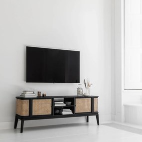 Must Living Raffles Zwart Tv-meubel Webbing 170 Cm - 170x40x60cm.