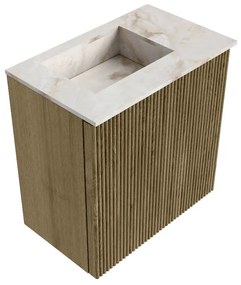 Mondiaz Joya DLux 40cm toiletmeubel dusk met wastafel faye links zonder kraangat frappe
