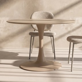 Ronde Eettafel Met Slank Stalen Frame - 100 X 100cm.