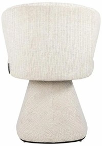 Richmond Interiors Gatsbi Design Stoel Met Stoffen Poot Beige Chenille
