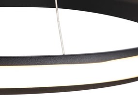 Eettafel / Eetkamer Moderne hanglamp zwart 74 cm incl. LED - Rowan Modern rond Binnenverlichting Lamp