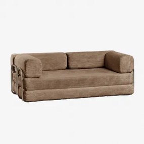 Igone Vacuümverpakte Corduroy 2-zits Slaapbank Zandbruin Corduroy - Sklum
