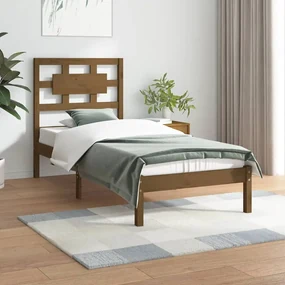 vidaXL Bedframe massief grenenhout honingbruin 100x200 cm