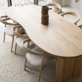 Eleonora Josh Eiken Eettafel Organisch Naturel 250 Cm - 250 X 110cm.