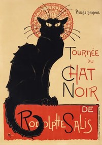 Kunstreproductie De Zwarte Kat, Theophile Alexandre Steinlen