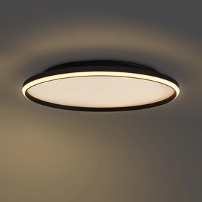 Design plafondlamp zwart met wit incl. LED 3-staps dimbaar - Xavi
