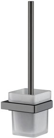 Plieger Altea toiletborstel inzet glas geborsteld gunmetal