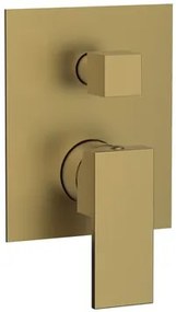 Sapho Cubemix thermostatische inbouw douchekraan goud mat