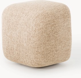 Hoge bouclé poef Wolke