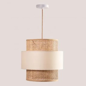 Satu Rotan Plafondlamp Beige – Linnen - Sklum