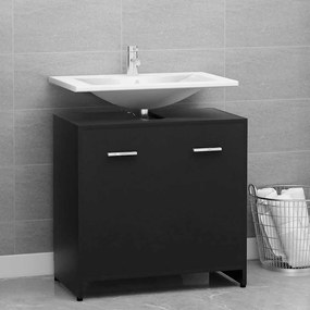 vidaXL Badkamerkast 60x33x61 cm bewerkt hout zwart