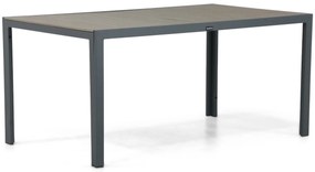 Dining Tuintafel rechthoekig 160 x 90 cm Aluminium/Polywood (grey teakfinish) Grijs Solare