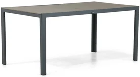 Dining Tuintafel rechthoekig 160 x 90 cm Aluminium/Polywood (grey teakfinish) Grijs Solare
