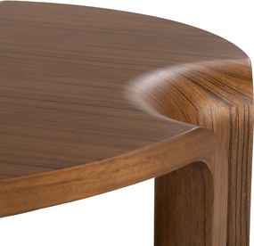 Organische Walnoot Salontafel - 110 X 110cm.
