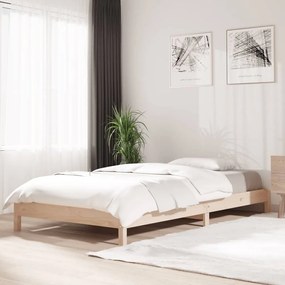 vidaXL Bed stapelbaar 75x190 cm massief grenenhout