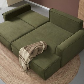 Groene Slaapbank Chaise Longue Rechts