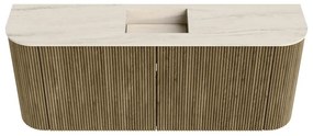 Mondiaz Joya DLux 105cm toiletmeubel ronding links/rechts dusk met wastafel faye midden 1 kraangat meli
