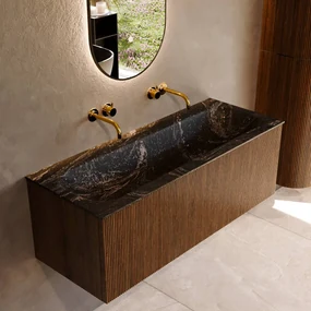 Mondiaz Kurve-dlux 120cm badmeubel dusk met 1 lade en wastafel big large midden zonder kraangat lava
