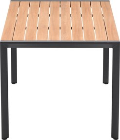 Garden Impressions Kasper tuintafel 160x84xH72 cm - donker grijs - teak look