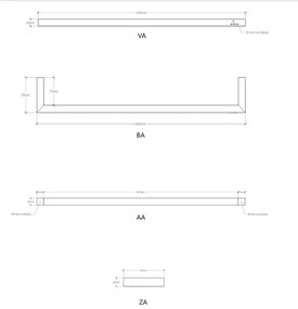 Minnor bamboe handdoekhouder 60cm