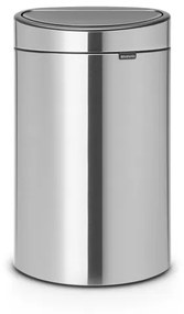 Brabantia Touch Bin Afvalemmer - 40 liter - kunststof binnenemmer - matt Steel 114823