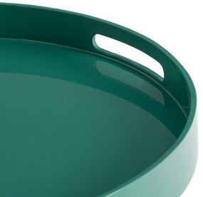 Rond, gelakt dienblad, Barniz