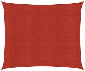 vidaXL Zonnezeil 160 g/m² 2,5x3 m HDPE rood