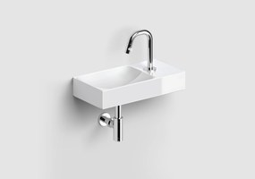 Clou Vale keramische fontein 38cm wit glans met Kaldur toiletkraan chroom