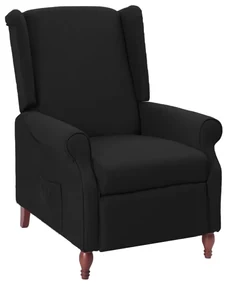 vidaXL Fauteuil verstelbaar stof zwart