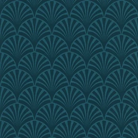 Noordwand couleurs & matières Behang 20's Pattern Artdeco blauw