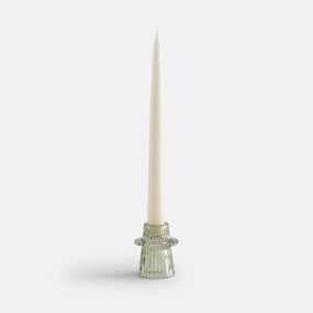 Kandelaar in gekleurd geribbeld glas, H6,8 cm, Sabri