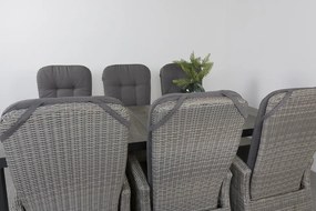 Memphis/Queens 220 cm. tuinset - 7-delig verstelbaar