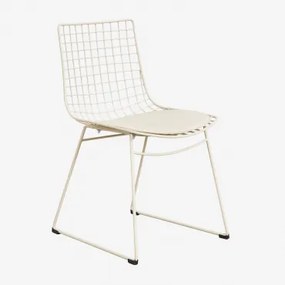 Renee Stalen Eetkamerstoel Tapioca Beige & Kunstleren Tapioca Beige - Sklum