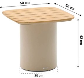 Stoel en Bank Loungeset 5 personen Aluminium/rope Grijs  Coco Vinci/Ronda