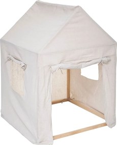 Atmosphera beige speeltent'Safari'- Speelhuisje - 77 x 115 cm - Van stof en hout