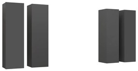 vidaXL Tv-meubelen 4 st 30,5x30x110 cm spaanplaat grijs