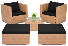 Roma Terrace technorattan tuinmeubelen + 2 Garden Point honingpoefs