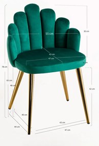 Hand Goud Fluwelen Stoel