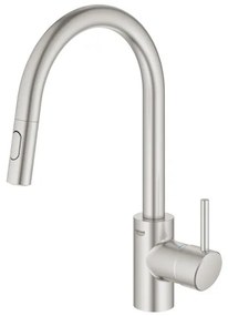 GROHE Concetto Keukenkraan - uittrekbare uitloop - 2 straalsoorten - supersteel geborsteld 31483DC2