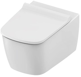 Sanigoods Aquara hangtoilet met zitting, bidetkraan en bidetsproeier wit glans