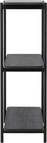 Openkast Met Drie Planken Zwart - 120x40x120cm.