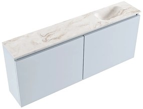 Mondiaz Ture DLux toiletmeubel 120cm clay met wastafel frappe rechts met kraangat