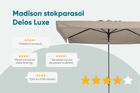 Madison stokparasol Delos luxe Sage Green 200x300 cm.