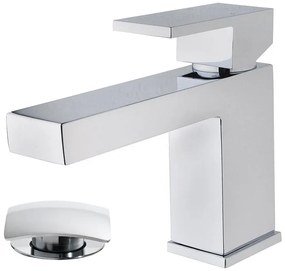 Mueller Cube wastafelmengkraan + klikwaste PVD-coating chroom