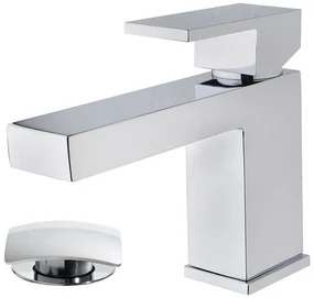 Mueller Cube wastafelmengkraan + klikwaste PVD-coating chroom