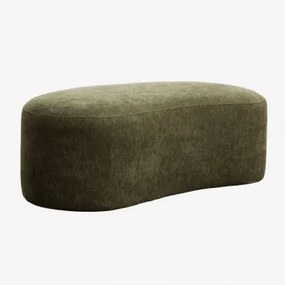Puff 105x65 Cm Voor Modulaire Bank Bekleed Giorgia Stof Leger Groen - Sklum
