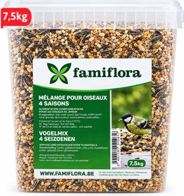 Famiflora Vogelmix 4 Seizoenen – 7,5 kg – Emmer – Compleet en voedzaam
