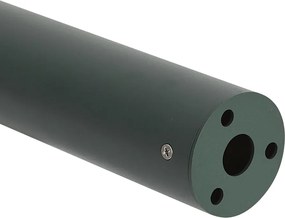 Modern buiten paaltje groen met ribbelglas incl. LED solar IP65 - Ribble Mushroom