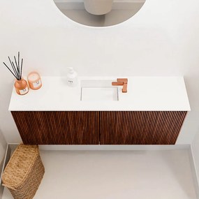 Mondiaz Joya 100cm toiletmeubel ruby met wastafel faye midden 1 kraangat talc